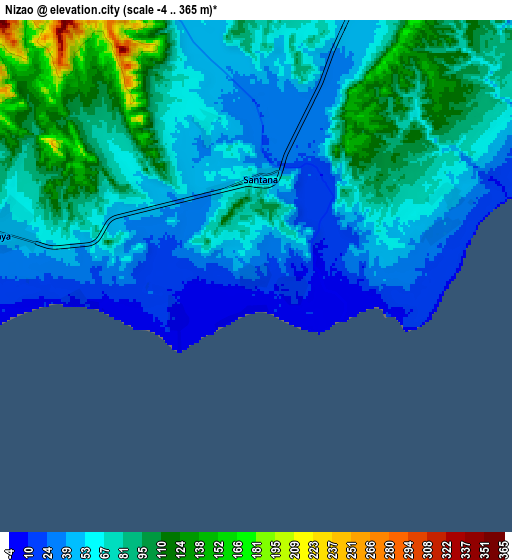 Zoom OUT 2x Nizao, Dominican Republic elevation map