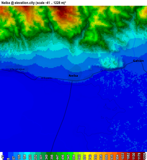 Zoom OUT 2x Neiba, Dominican Republic elevation map