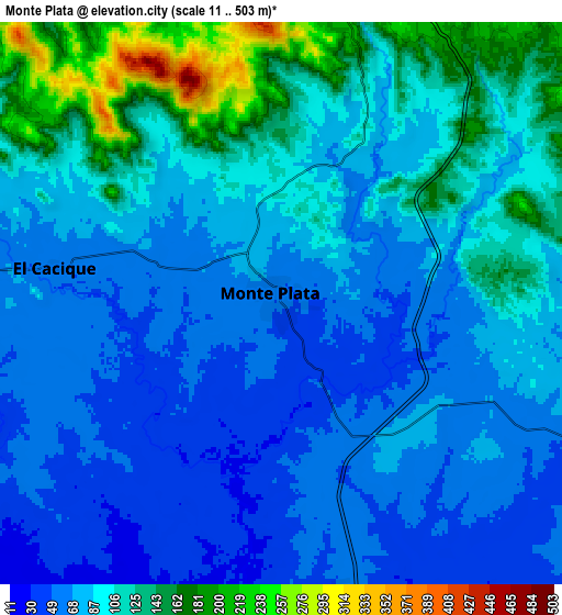 Zoom OUT 2x Monte Plata, Dominican Republic elevation map