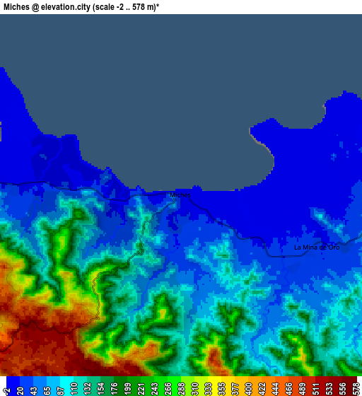 Zoom OUT 2x Miches, Dominican Republic elevation map
