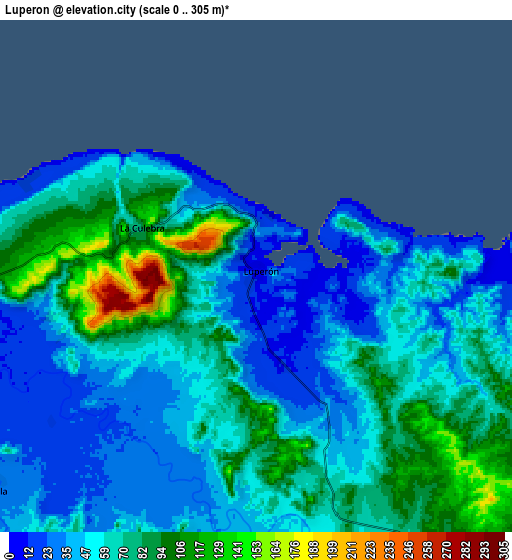 Zoom OUT 2x Luperón, Dominican Republic elevation map