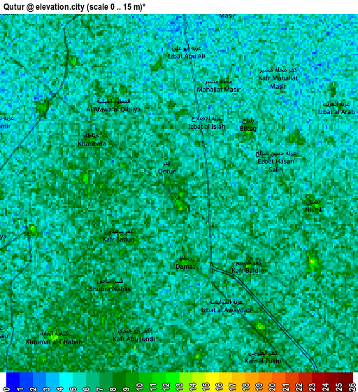 Zoom OUT 2x Quţūr, Egypt elevation map