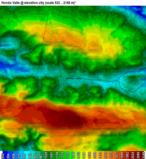 Zoom OUT 2x Hondo Valle, Dominican Republic elevation map