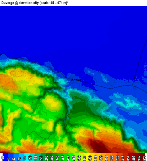 Zoom OUT 2x Duvergé, Dominican Republic elevation map