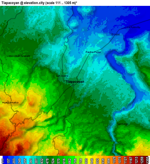 Zoom OUT 2x Tlapacoyan, Mexico elevation map