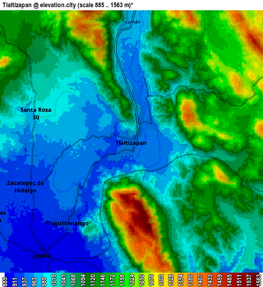 Zoom OUT 2x Tlaltizapán, Mexico elevation map