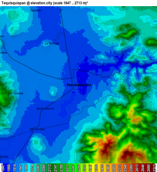 Zoom OUT 2x Tequisquiapan, Mexico elevation map