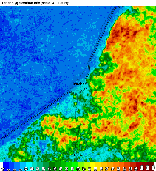 Zoom OUT 2x Tenabo, Mexico elevation map