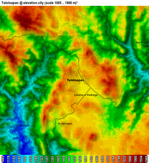 Zoom OUT 2x Teloloapan, Mexico elevation map