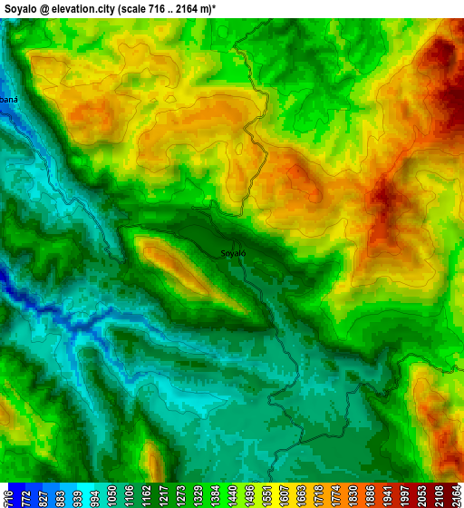 Zoom OUT 2x Soyaló, Mexico elevation map