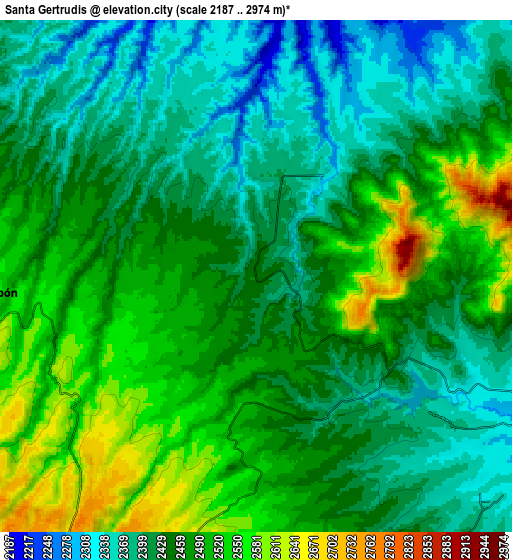 Zoom OUT 2x Santa Gertrudis, Mexico elevation map