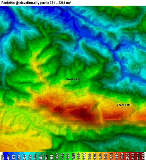 Zoom OUT 2x Pantelhó, Mexico elevation map