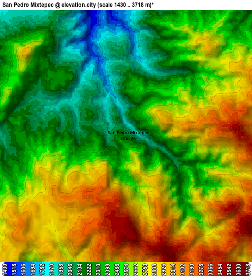 Zoom OUT 2x San Pedro Mixtepec, Mexico elevation map