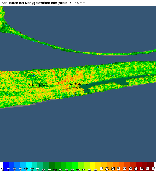 Zoom OUT 2x San Mateo del Mar, Mexico elevation map