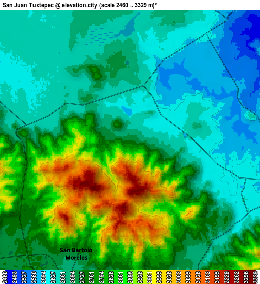 Zoom OUT 2x San Juan Tuxtepec, Mexico elevation map