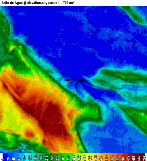 Zoom OUT 2x Salto de Agua, Mexico elevation map