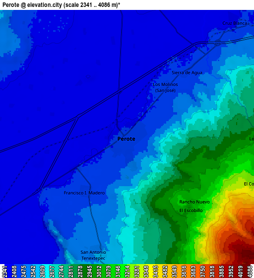 Zoom OUT 2x Perote, Mexico elevation map