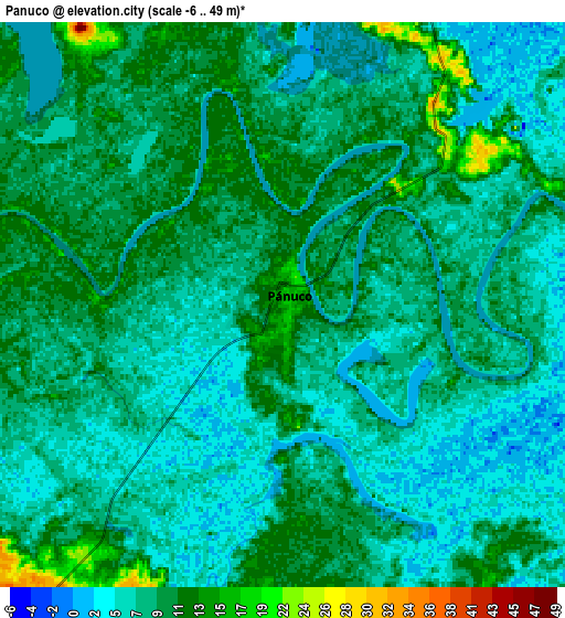 Zoom OUT 2x Pánuco, Mexico elevation map