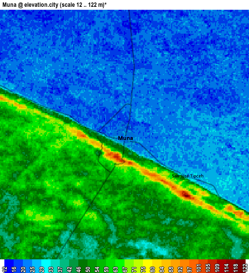 Zoom OUT 2x Muna, Mexico elevation map