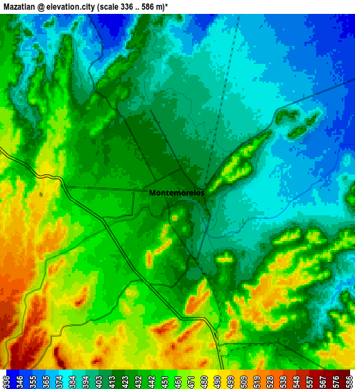 Zoom OUT 2x Mazatlan, Mexico elevation map