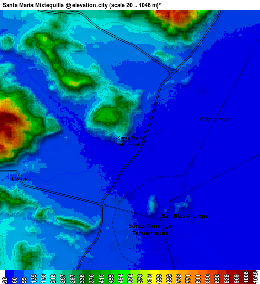 Zoom OUT 2x Santa María Mixtequilla, Mexico elevation map