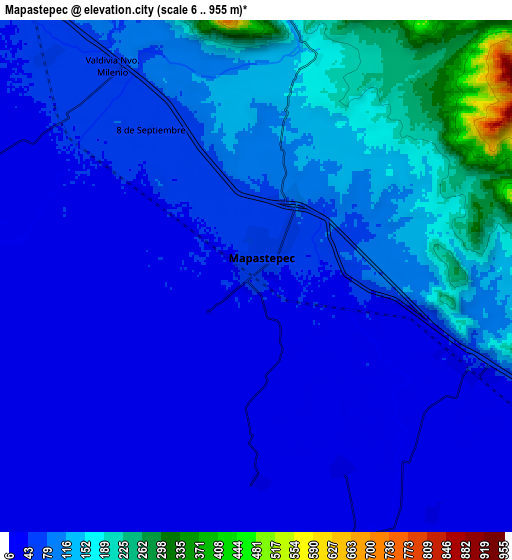 Zoom OUT 2x Mapastepec, Mexico elevation map