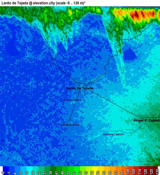 Zoom OUT 2x Lerdo de Tejada, Mexico elevation map