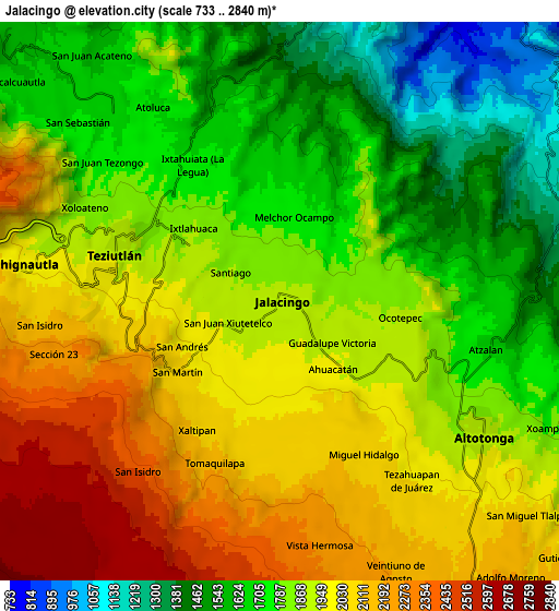 Zoom OUT 2x Jalacingo, Mexico elevation map