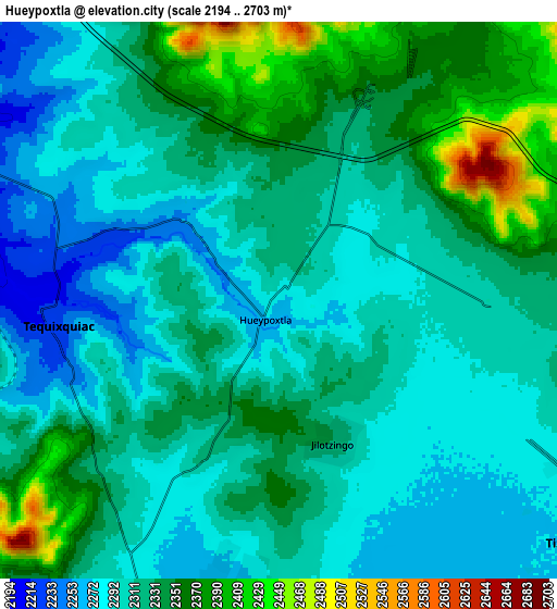 Zoom OUT 2x Hueypoxtla, Mexico elevation map