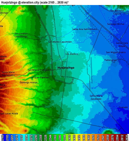 Zoom OUT 2x Huejotzingo, Mexico elevation map