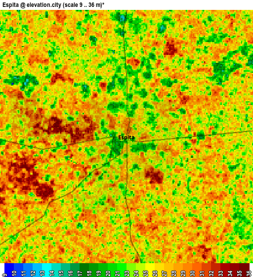 Zoom OUT 2x Espita, Mexico elevation map