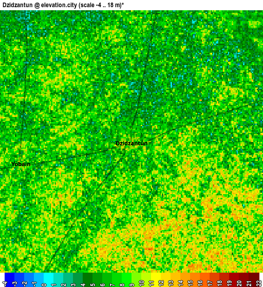 Zoom OUT 2x Dzidzantun, Mexico elevation map