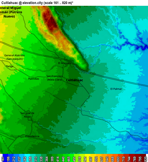 Zoom OUT 2x Cuitláhuac, Mexico elevation map