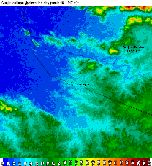 Zoom OUT 2x Cuajinicuilapa, Mexico elevation map