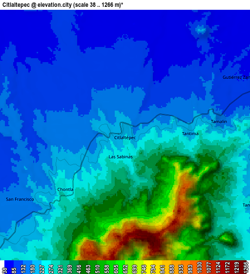 Zoom OUT 2x Citlaltépec, Mexico elevation map