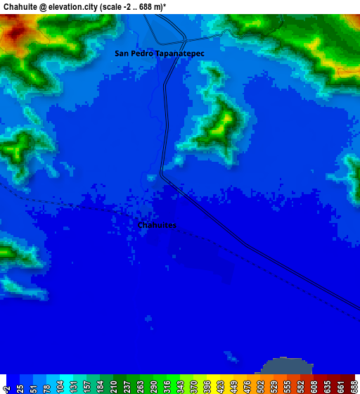 Zoom OUT 2x Chahuite, Mexico elevation map