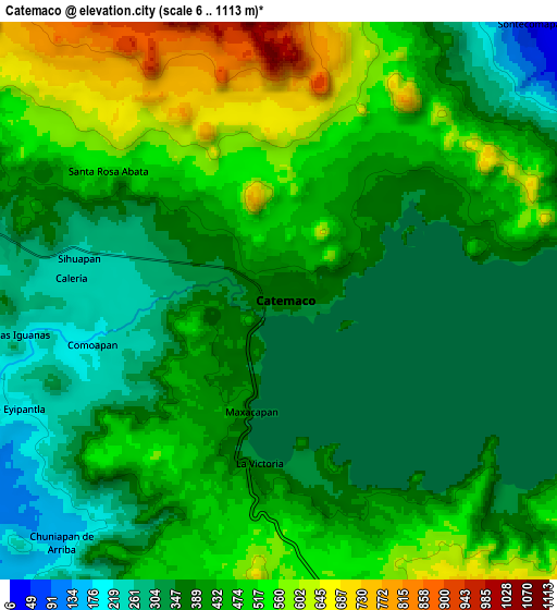 Zoom OUT 2x Catemaco, Mexico elevation map