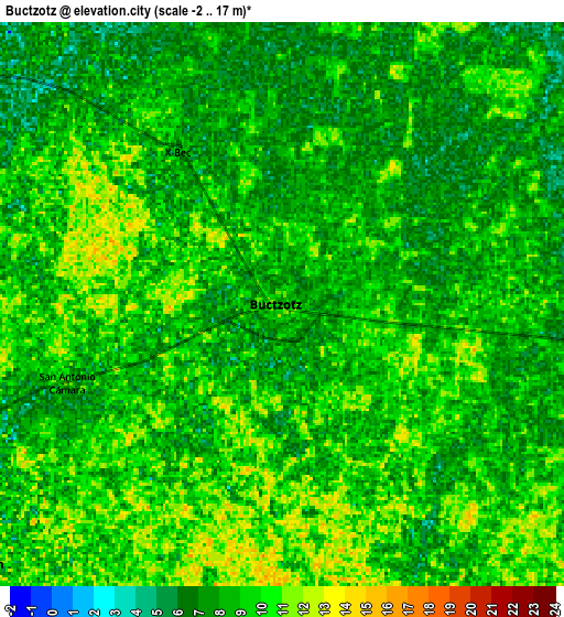 Zoom OUT 2x Buctzotz, Mexico elevation map
