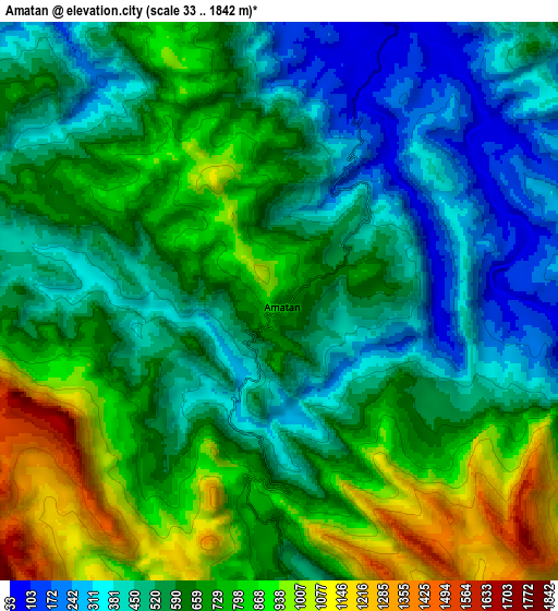 Zoom OUT 2x Amatán, Mexico elevation map