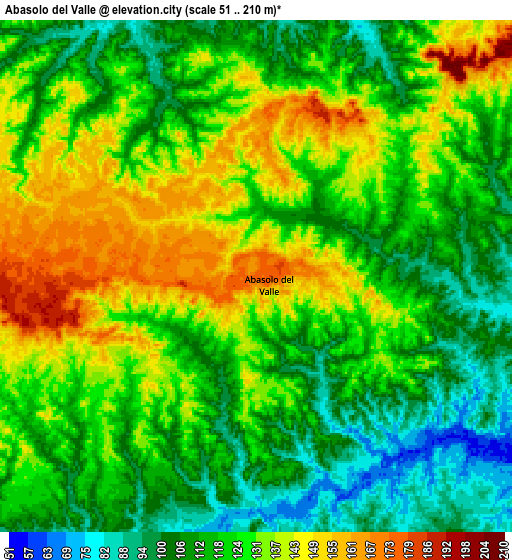 Zoom OUT 2x Abasolo del Valle, Mexico elevation map