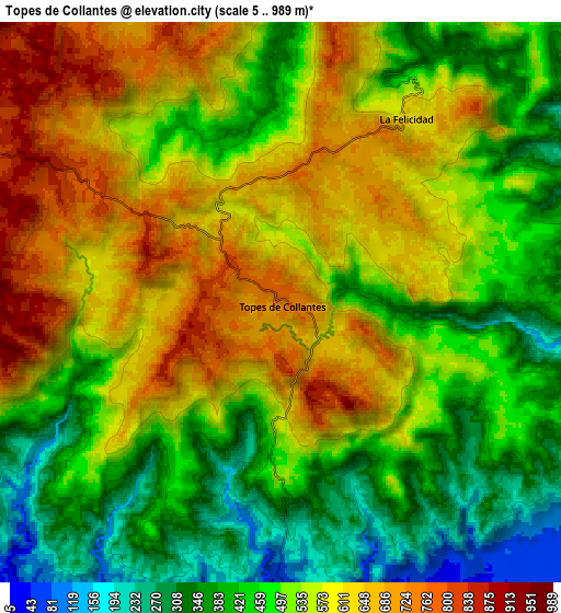Zoom OUT 2x Topes de Collantes, Cuba elevation map