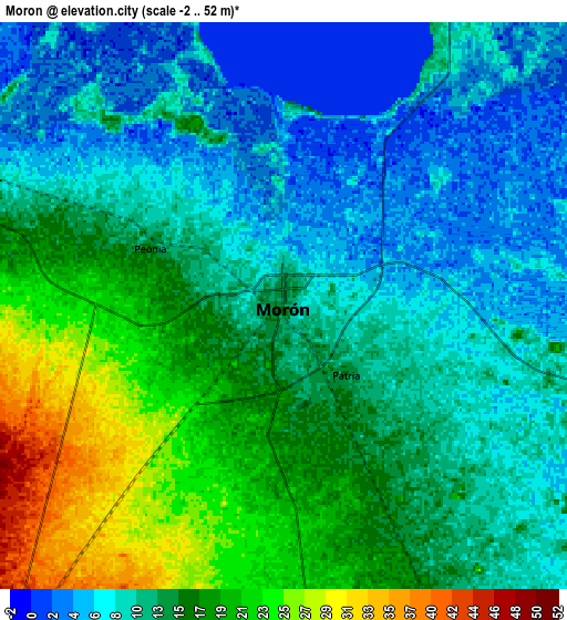 Zoom OUT 2x Morón, Cuba elevation map