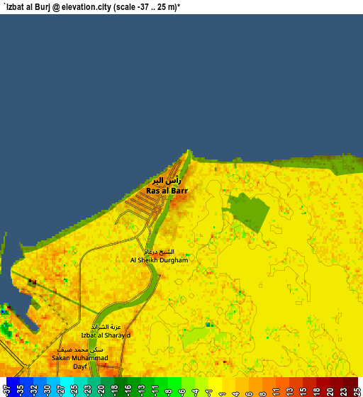 Zoom OUT 2x ‘Izbat al Burj, Egypt elevation map