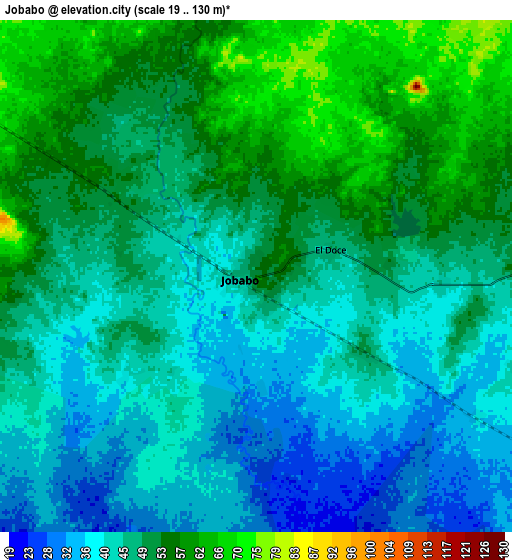 Zoom OUT 2x Jobabo, Cuba elevation map