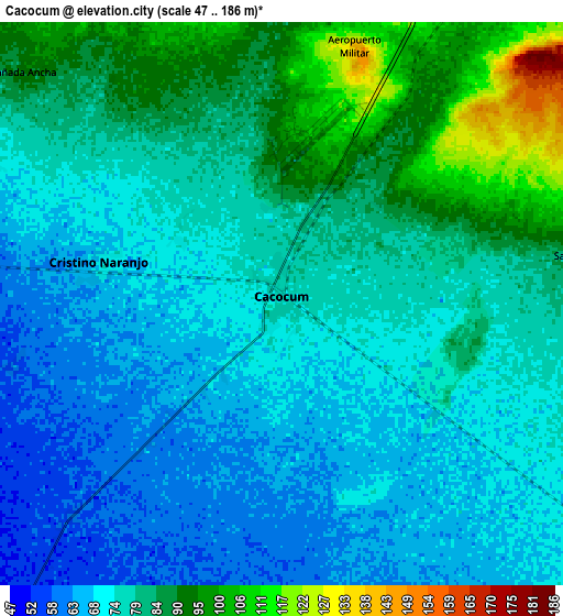 Zoom OUT 2x Cacocum, Cuba elevation map