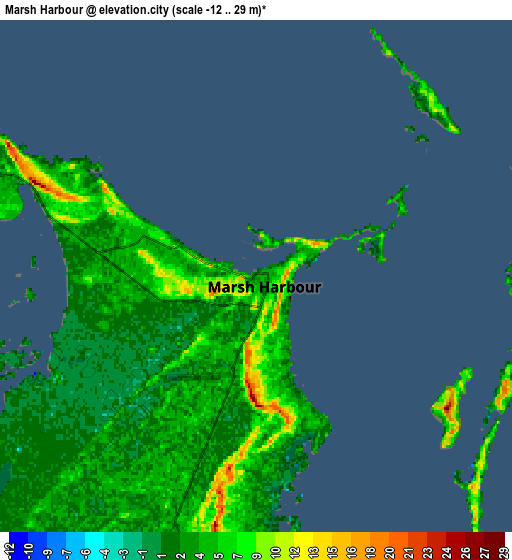 Zoom OUT 2x Marsh Harbour, Bahamas elevation map