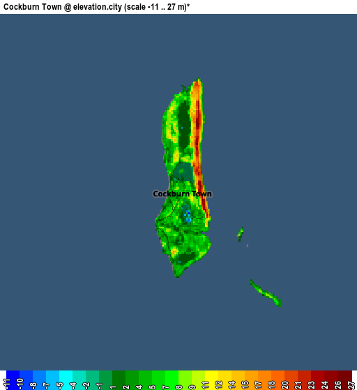 Zoom OUT 2x Cockburn Town, Turks and Caicos Islands elevation map