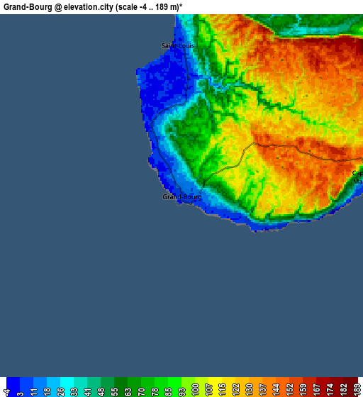 Zoom OUT 2x Grand-Bourg, Guadeloupe elevation map