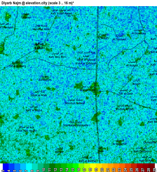 Zoom OUT 2x Diyarb Najm, Egypt elevation map