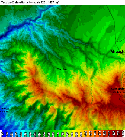 Zoom OUT 2x Tacuba, El Salvador elevation map